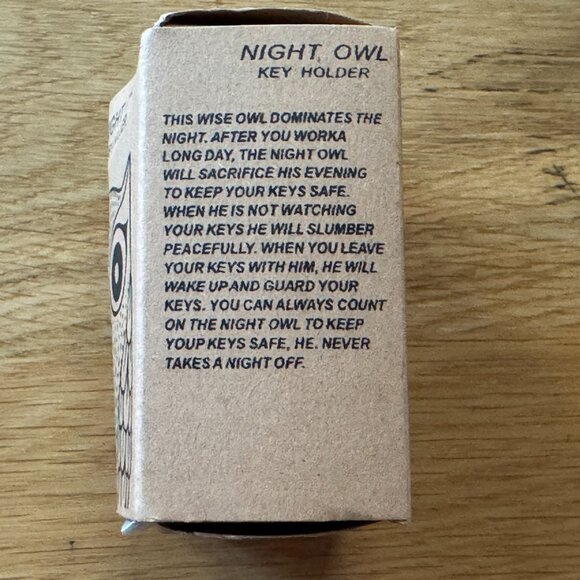 Magnetic Wall Hanging Night Owl Key Holder, White - Picture 8 of 14